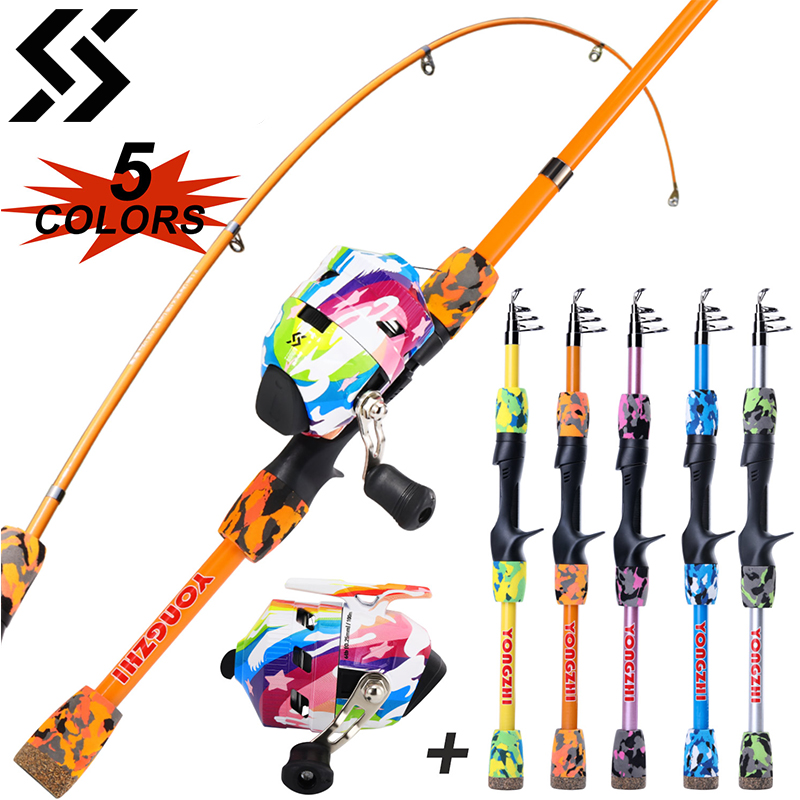 Fishing Line Spooler - Sougayilang Kinder-Angel-Kombination, 1,5 m, Power-Teleskop-Angelrute, 3,4:1,