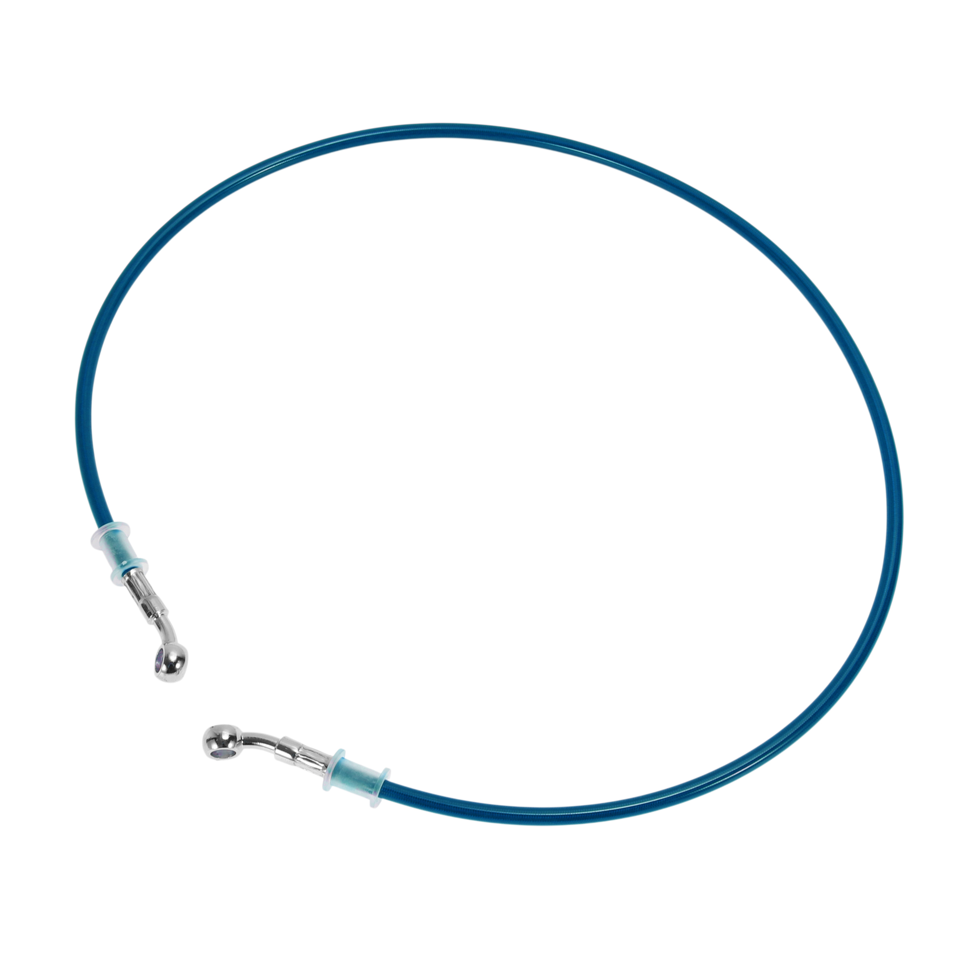 Braided Line - Motoforti 110 cm Motorrad-Bremskupplungs-Ölschlauchleitung blau