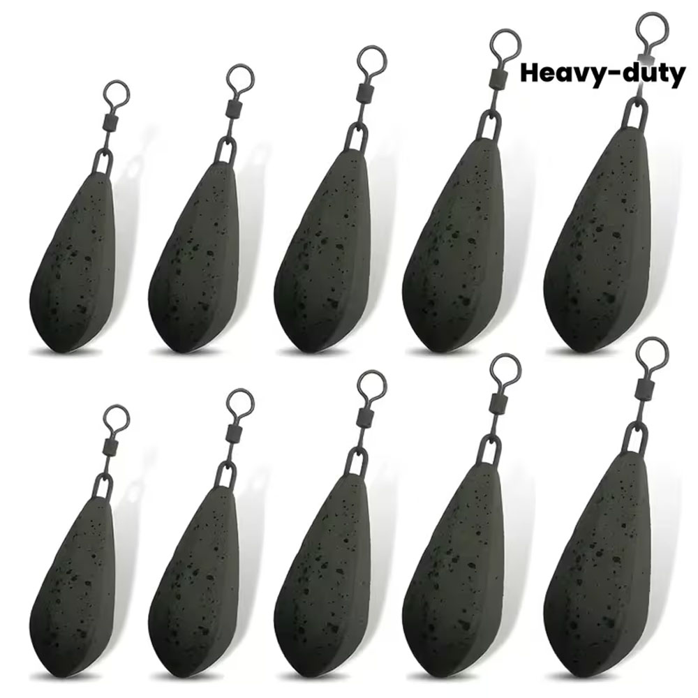 Leader Line - 4er-Pack robuste Karpfenangelsinker mit langen Vorfachlinien
