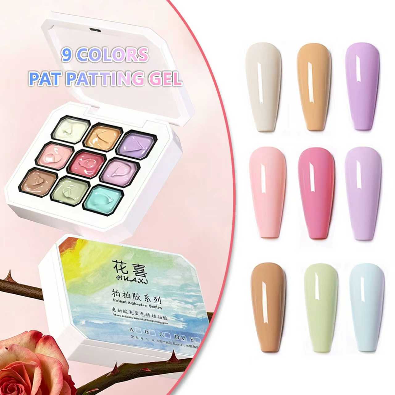 Copolymer Line - Nine Grid Multifunktionaler Nagelkleber, Farbpalette für