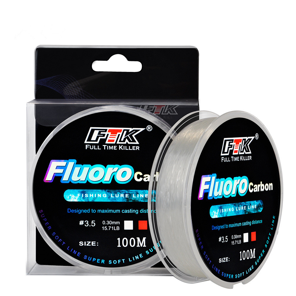 Fluorocarbon Line - 100 m lange Angelschnur aus Fluorkohlenstoffköder,