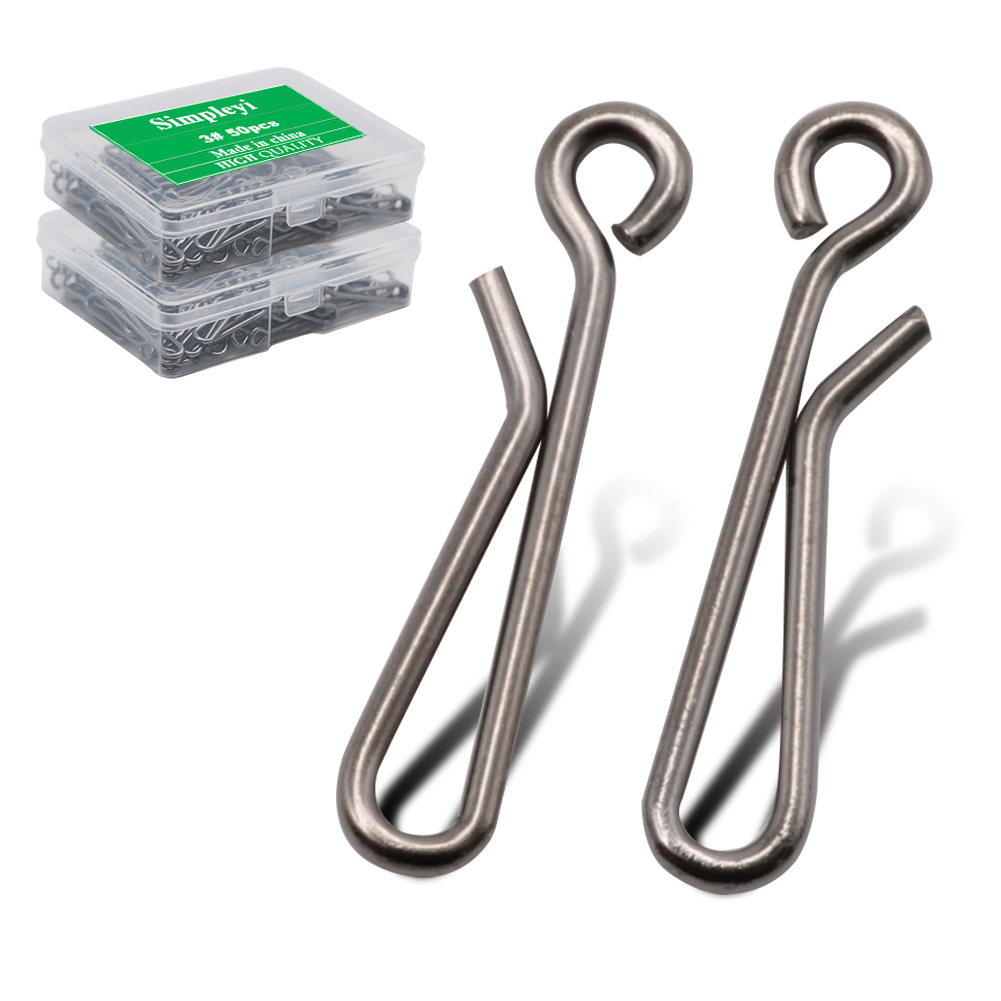 Fishing Line Box - 50 teile/schachtel Lager Schloss Rolling Swivel
