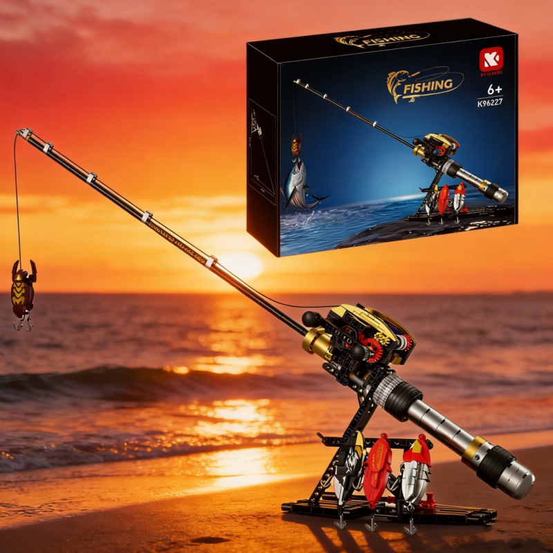Fishing Line Spooler - Angelruten-Baukasten Simuliertes Meeresangeln mit Rollenset DIY-Kit