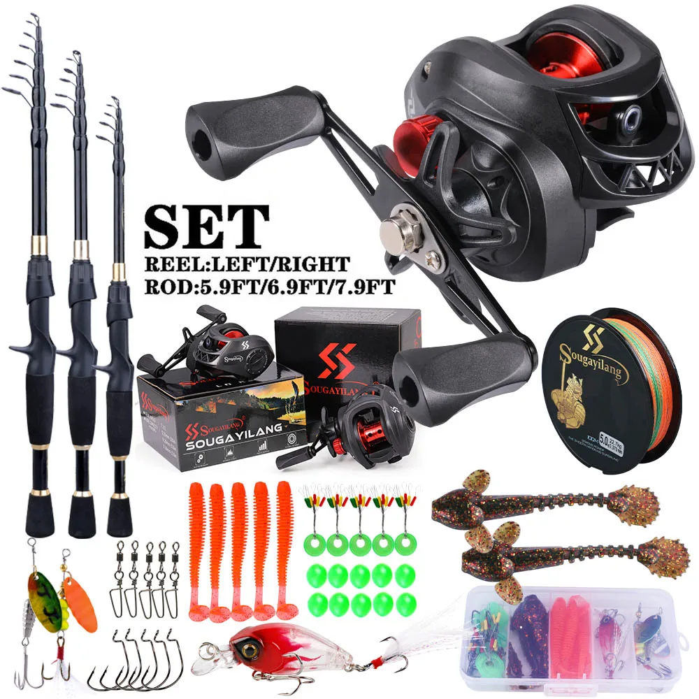 Freshwater Line - Sougayilang Angelrute und Rolle Komplettset 1,8–2,4