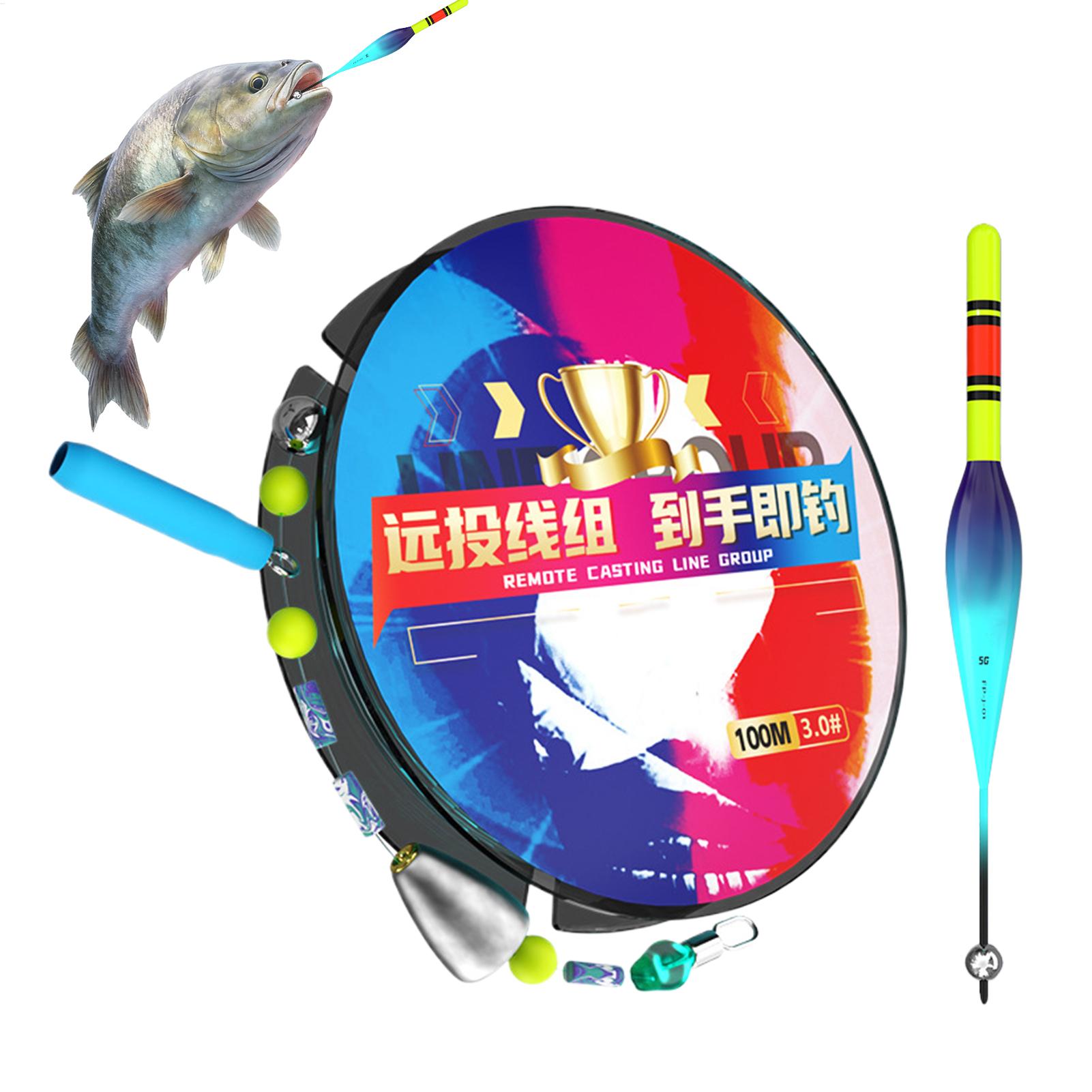 Freshwater Line - Angelbojen-Set mit automatischer Schnurführung, 100 m,