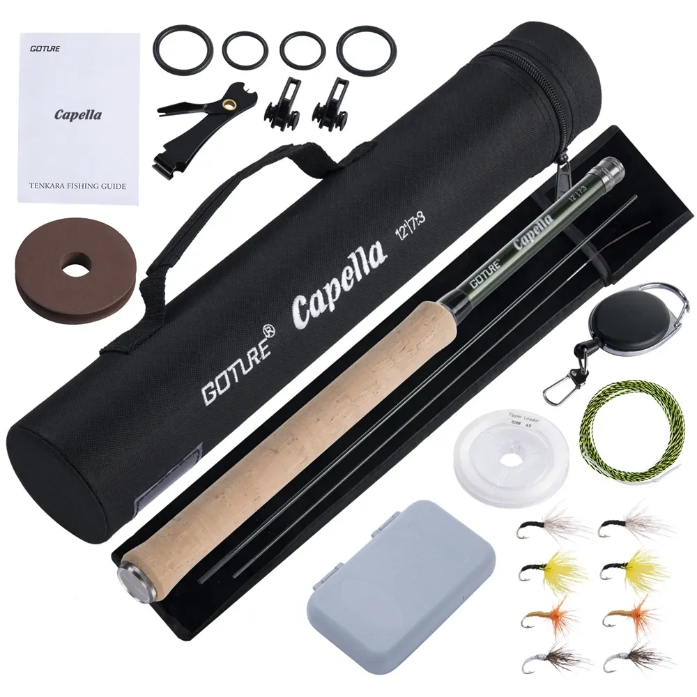 Saltwater Line - Goture 12FT Klassische Tenkara Fliegenfischerrute Combo