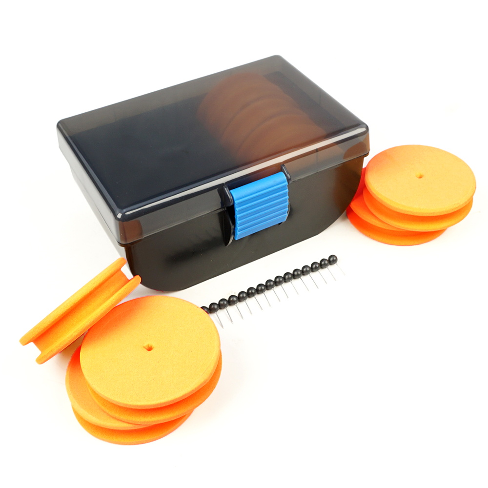 Fishing Line Winder - Hirisi 10-teiliges Angelschnur-Wickelset aus EVA-Schaum, orangefarbene