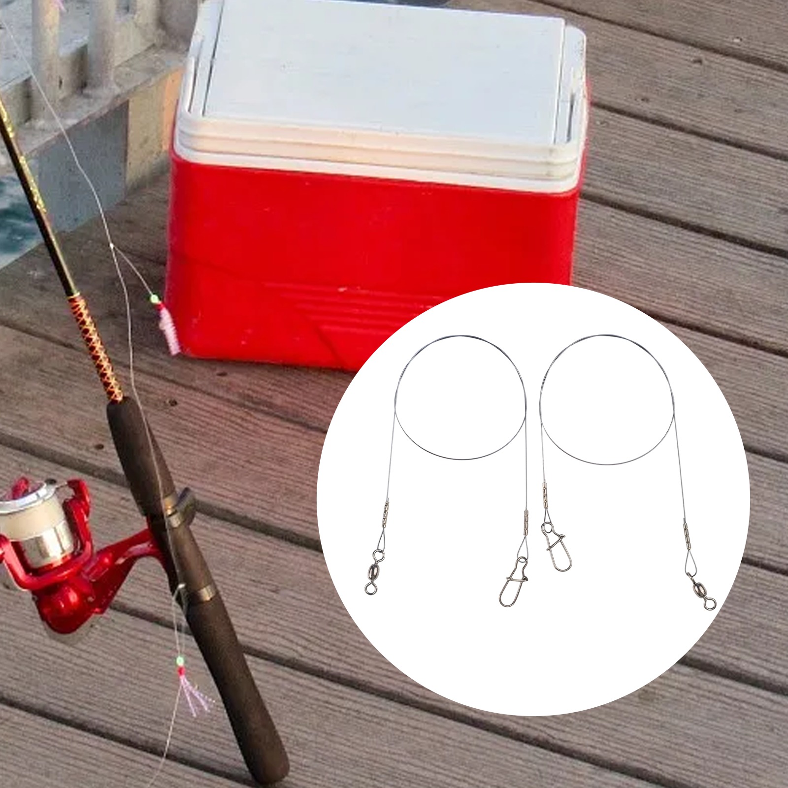 2pc Angeln Titan Draht Vorfach – Leader Line Bewertung und Preis